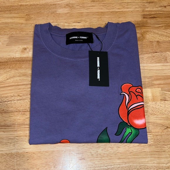 NEW Men’s Homme + Femme Roses Heavyweight Tee T-Shirt 3XL XXXL NWT *Made in USA* - Picture 3 of 10